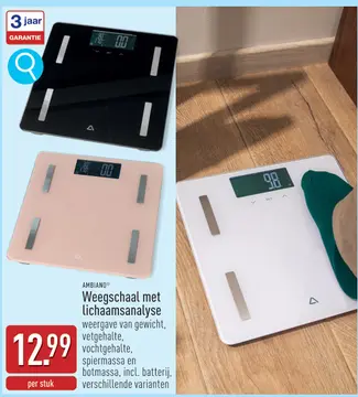 Aanbieding: Weegschaal met lichaamsanalyse