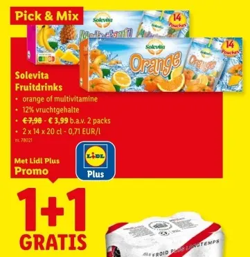 Promotie: Fruitdrinks