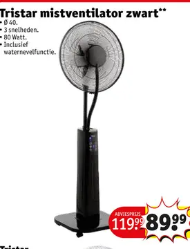 Aanbieding: Tristar mistventilator zwart