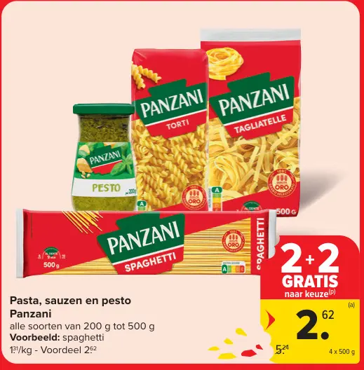 Promotie: Pasta, sauzen en pesto