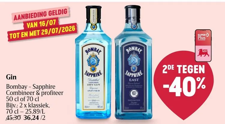 Promotie: Gin Bombay - Sapphire