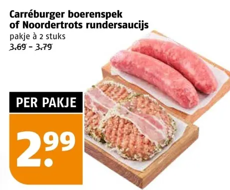 Aanbieding: Carréburger boerenspek of Noordertrots runder