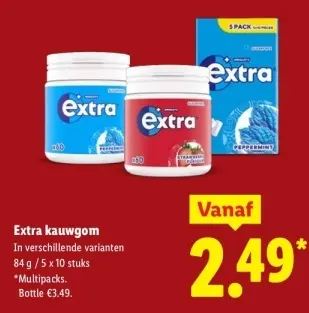 Aanbieding: Extra kauwgom