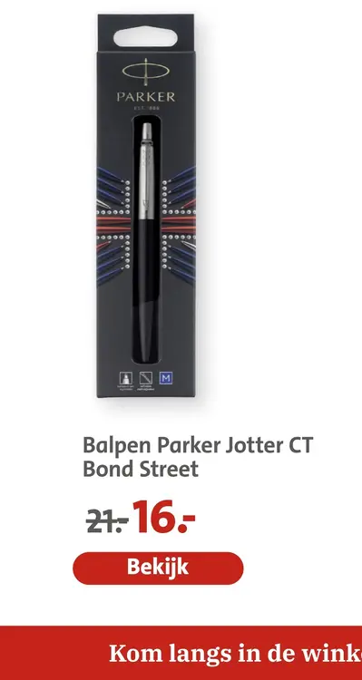Aanbieding: Balpen Parker Jotter CT Bond Street