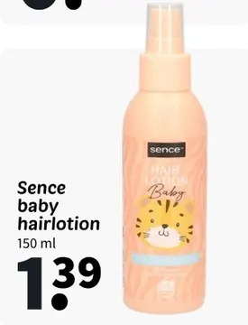 Aanbieding: Sence baby hairlotion