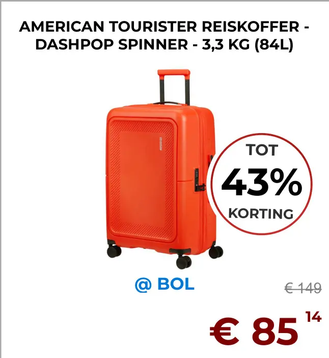 Aanbieding: American tourister reiskoffer - dashpop spinn