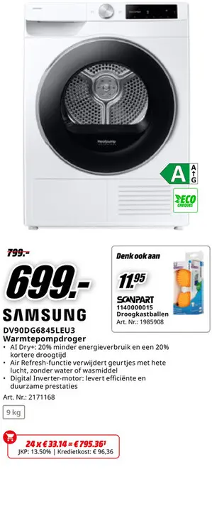 Promotie: Warmtepompdroger