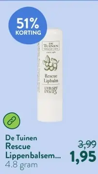 Aanbieding: De Tuinen Rescue Lippenbalsem