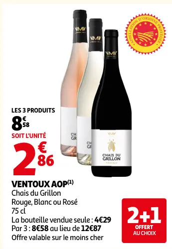 Promotie: VENTOUX AOP Chais du Grillon