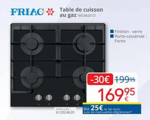 Offre: Table de cuisson au gaz IVG4620 CI