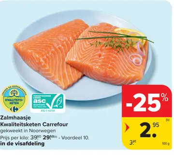 Aanbieding: Zalmhaasje Kwaliteitsketen Carrefour