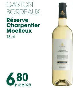 Promotie: Gaston Bordeaux Réserve Charpentier Moelleux