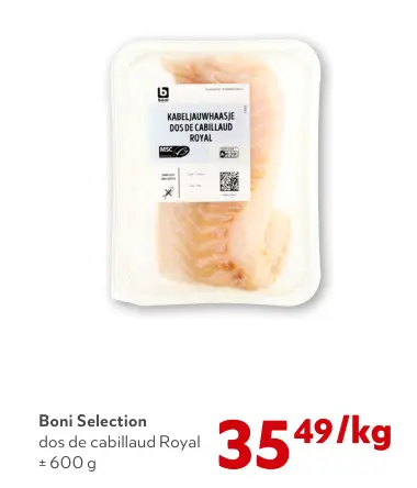 Offre: Dos de cabillaud Royal