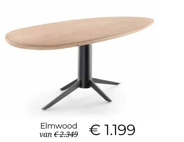 Aanbieding: Elmwood eettafel