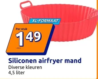 Aanbieding: Siliconen airfryer mand