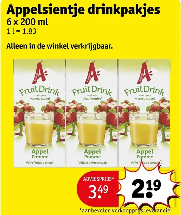 Promotie: Drinkpakjes