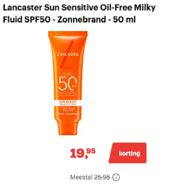 Promotie: Sun Sensitive Oil-Free Milky Fluid SPF50