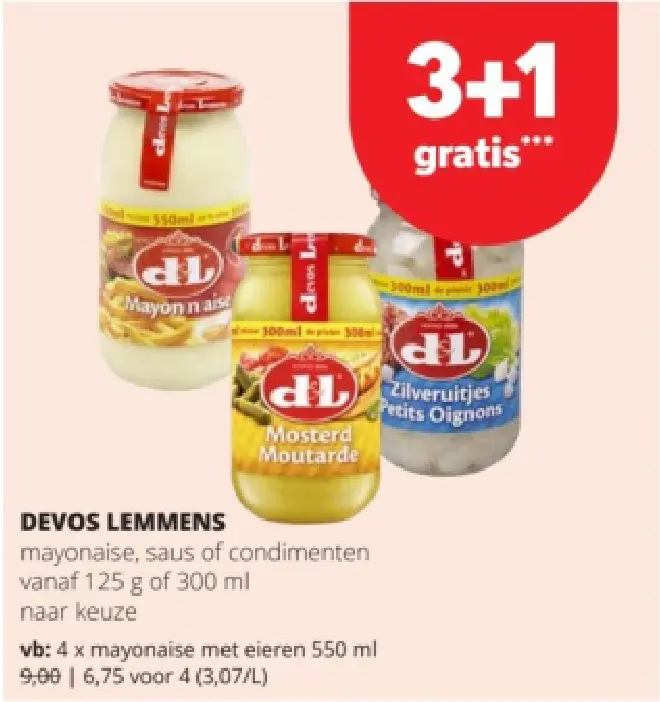 Promotie: Mayonaise, saus of condimenten