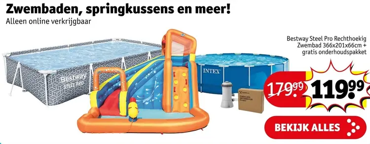 Aanbieding: Zwembaden, springkussens en meer!