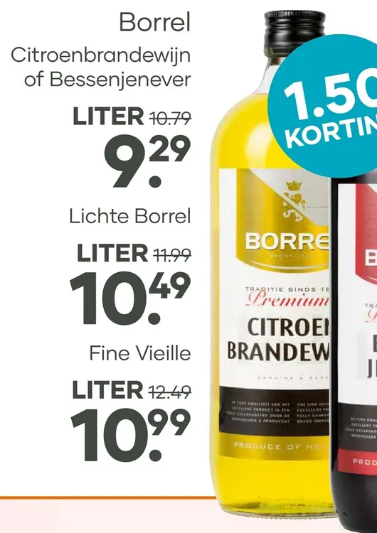Aanbieding: Borrel Citroenbrandewijn of Bessenjenever
