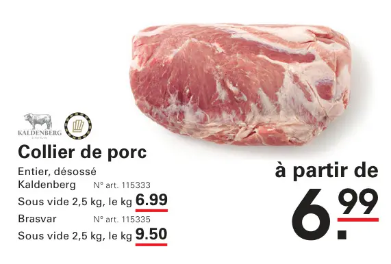 Offre: Collier de porc