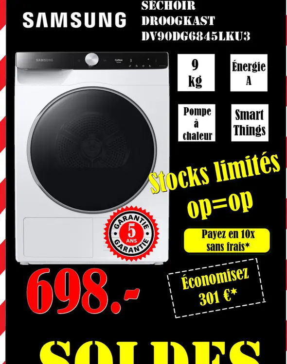 Offre: Séchoir droogkast dv90dg6845lku3
