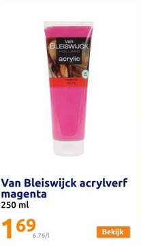 Aanbieding: Van Bleiswijck acrylverf magenta