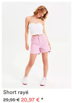 Offre: Short rayé