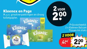 Aanbieding: Kleenex en Page