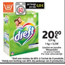 Offre: Lessive en poudre Waspoeder