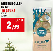 Aanbieding: Menu Nature Menu Nature mezenbol in net 900g 10 stuks