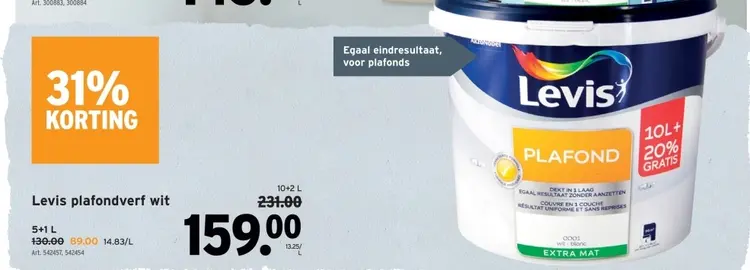 Promotie: plafondverf wit
