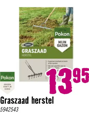 Aanbieding: POKON Graszaad herstel Sport- en speelgras 500 gr 30 m2