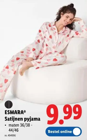 Promotie: Satijnen pyjama