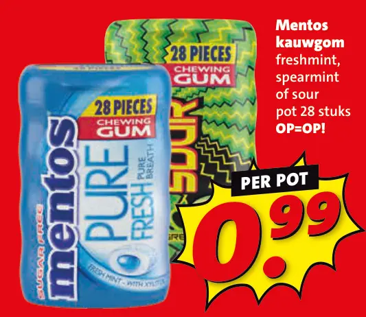 Aanbieding: Mentos kauwgom