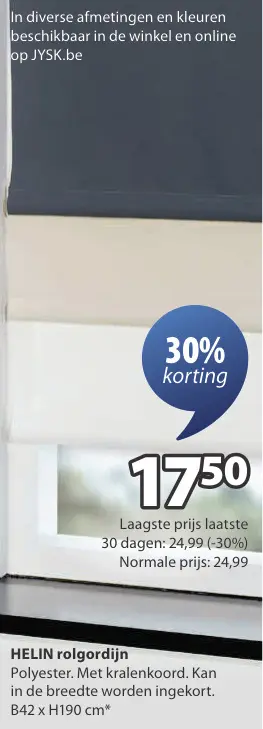 Promotie: HELIN rolgordijn