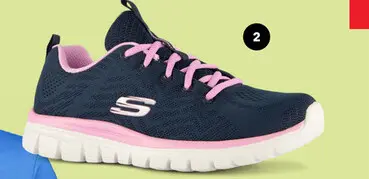 Aanbieding: Skechers Graceful Get Connected dames sneakers blauw