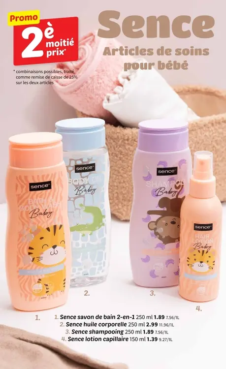 Offre: Sence savon de bain 2-en-1