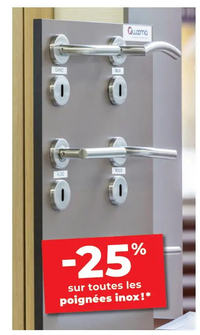 Offre: Poignées inox