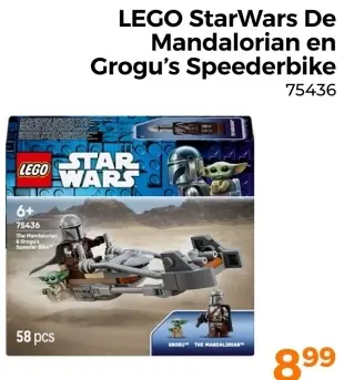 Aanbieding: LEGO StarWars De Mandalorian en Grogu's Speed