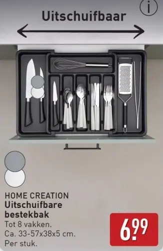 Aanbieding: Uitschuifbare bestekbak