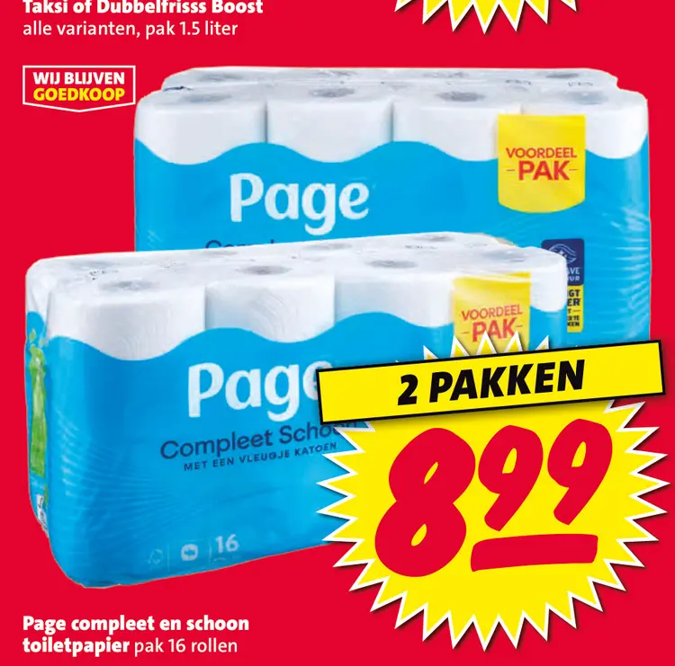 Aanbieding: Page compleet en schoon toiletpapier