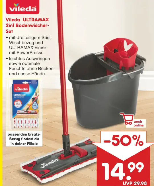 Aanbieding: ULTRAMAX 2in1 Bodenwischer-Set