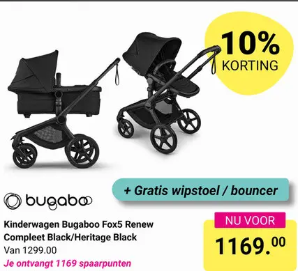 Aanbieding: Kinderwagen Bugaboo Fox5 Renew Compleet Black