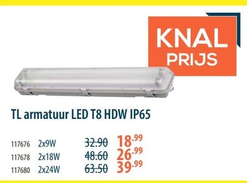 Aanbieding: TL armatuur LED T8 HDW IP65