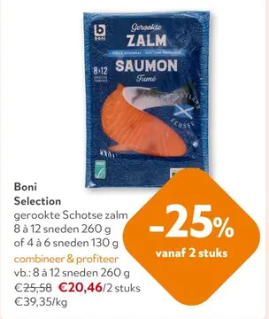 Aanbieding: gerookte Schotse zalm