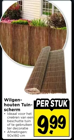 Wilgenhouten Tuinscherm