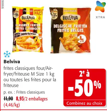 Offre: Frites classiques four/Air-fryer/friteuse M 