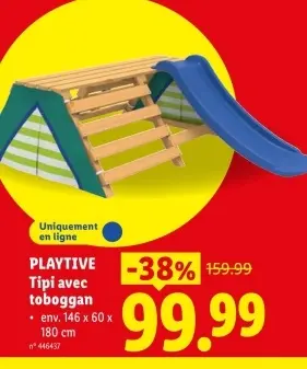 Offre: Tipi avec toboggan