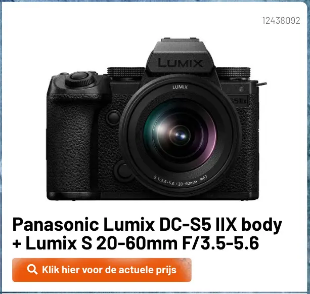 Aanbieding: Lumix DC-S5 IIX body + Lumix S 20-60mm F/3.5-5.6